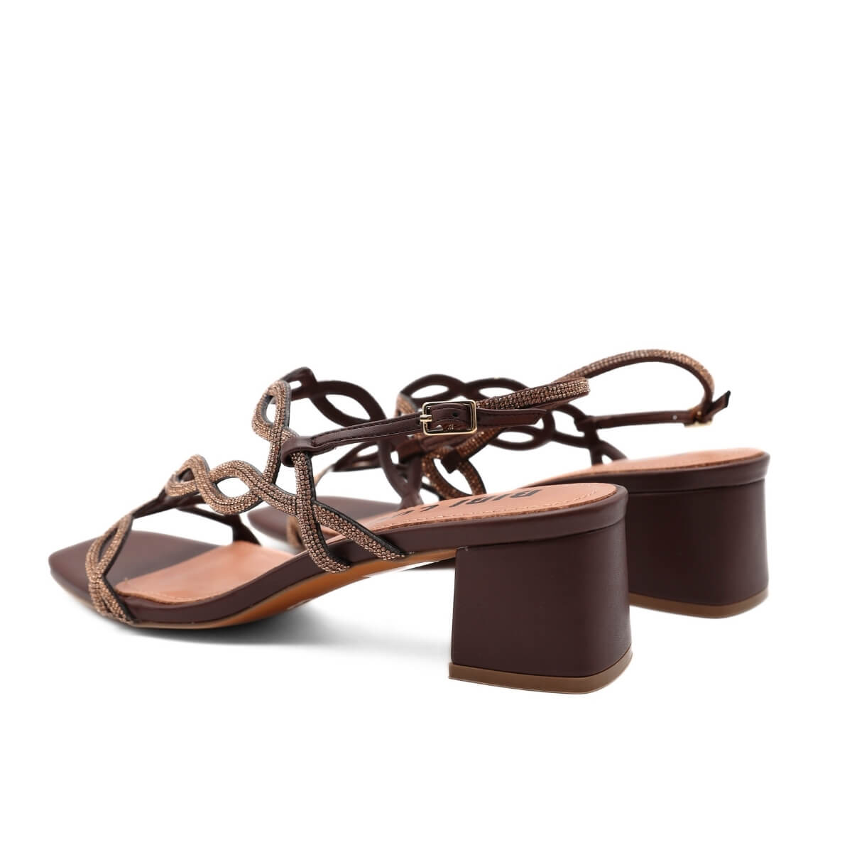 BIBI LOU SANDALO TACCO 889 GLITTER MARRONE