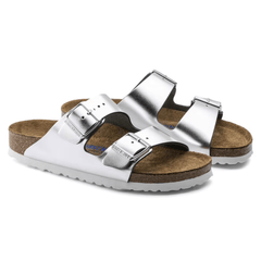 BIRKENSTOCK CIABATTA ARIZONA SOFT 1005961 ARGENTO NARROW FIT