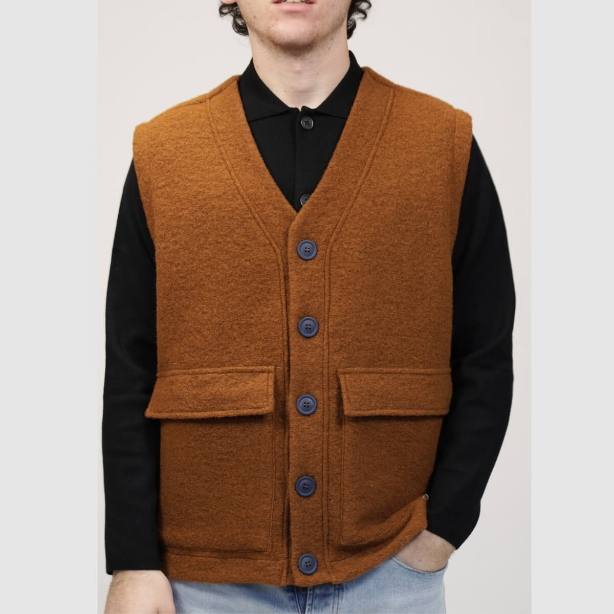 BLOCK-ELEVEN GILET 20BLGILET109 ARANCIONE