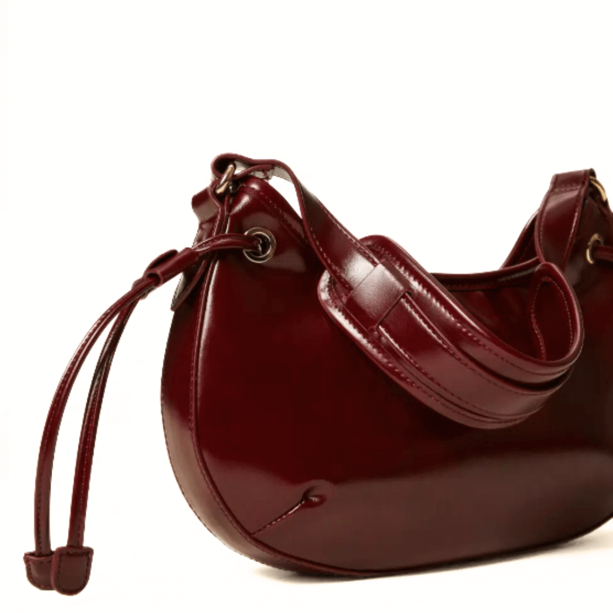 TWINSET BORSA GLOSSY TB7082 BORDEAUX