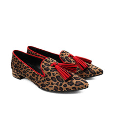 BOTTEGA LOTTI BALLERINE A PUNTA 521T151 ANIMALIER