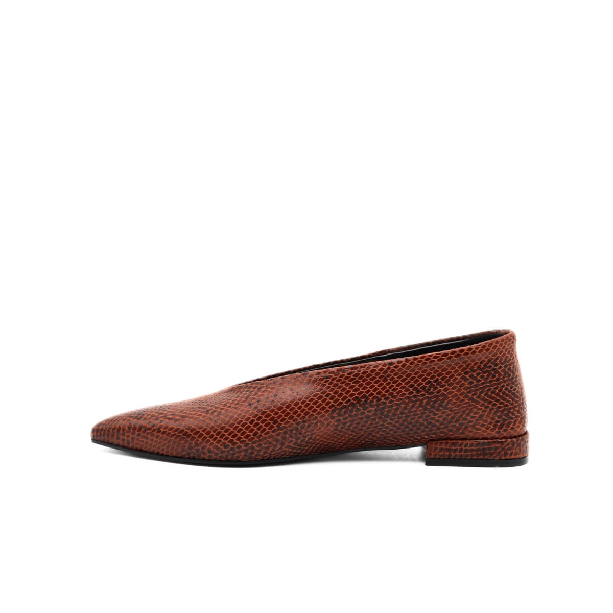 BOTTEGA LOTTI BALLERINE PITONE 411A089 WHISKY
