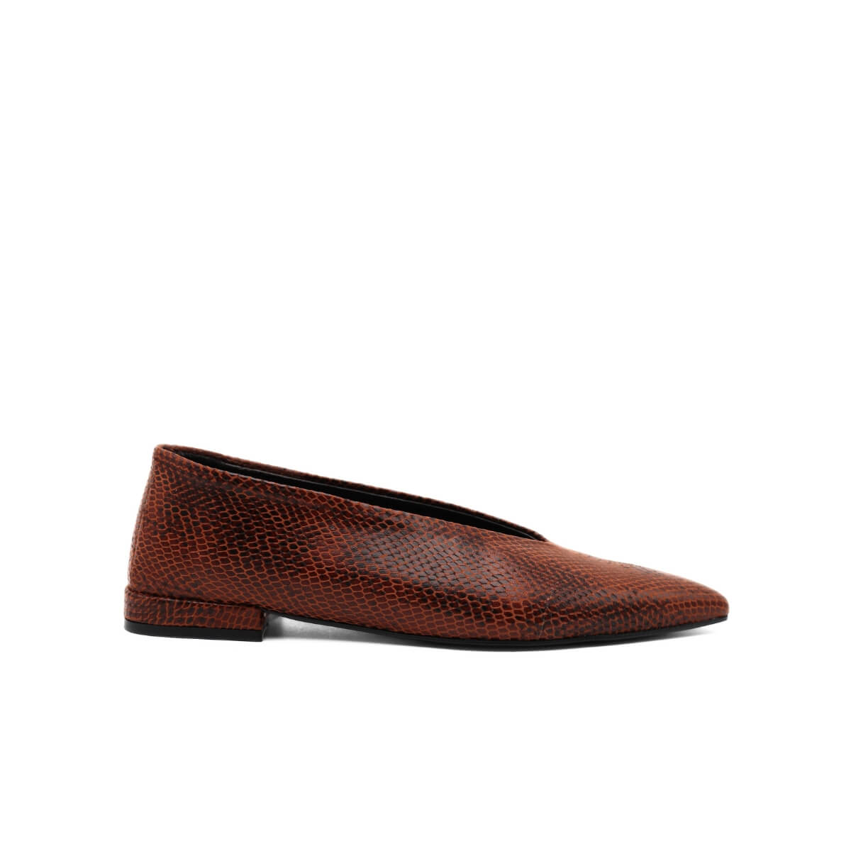 BOTTEGA LOTTI BALLERINE PITONE 411A089 WHISKY