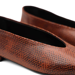 BOTTEGA LOTTI BALLERINE PITONE 411A089 WHISKY
