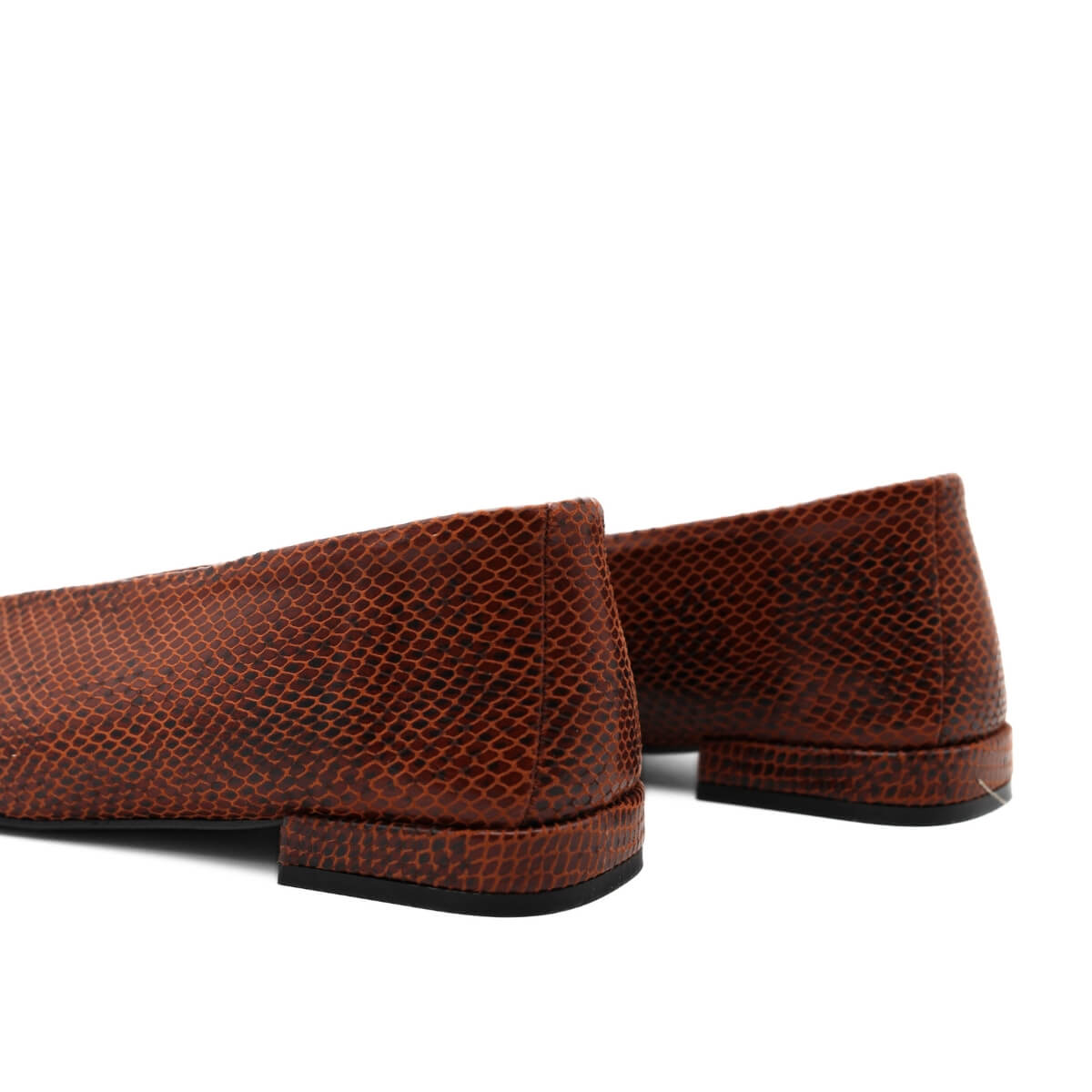 BOTTEGA LOTTI BALLERINE PITONE 411A089 WHISKY