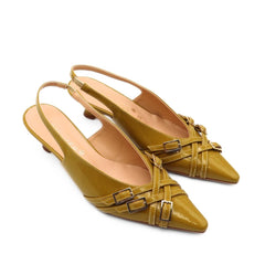 Slingback donna Oliva in pelle elegante.