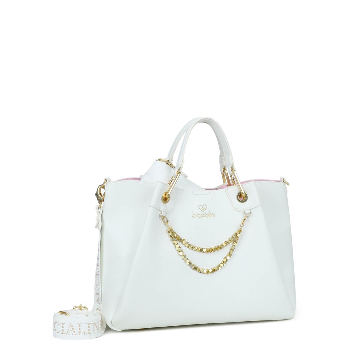 BRACCIALINI BORSA A MANO B18812 BIANCA