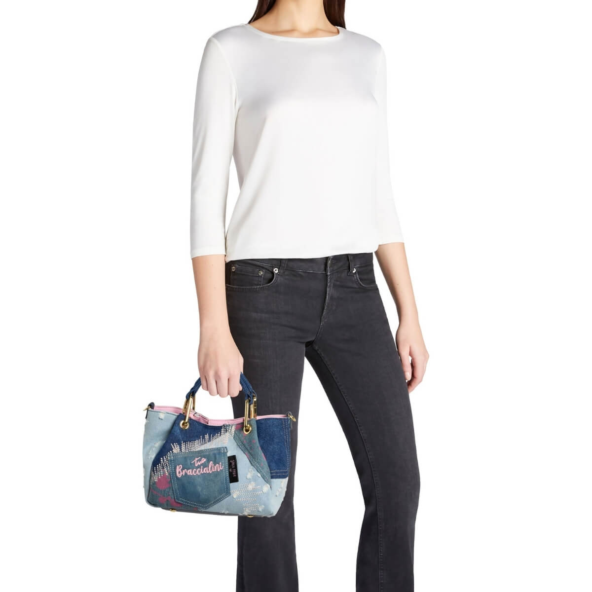BRACCIALINI BORSA A MANO B18820 BLU
