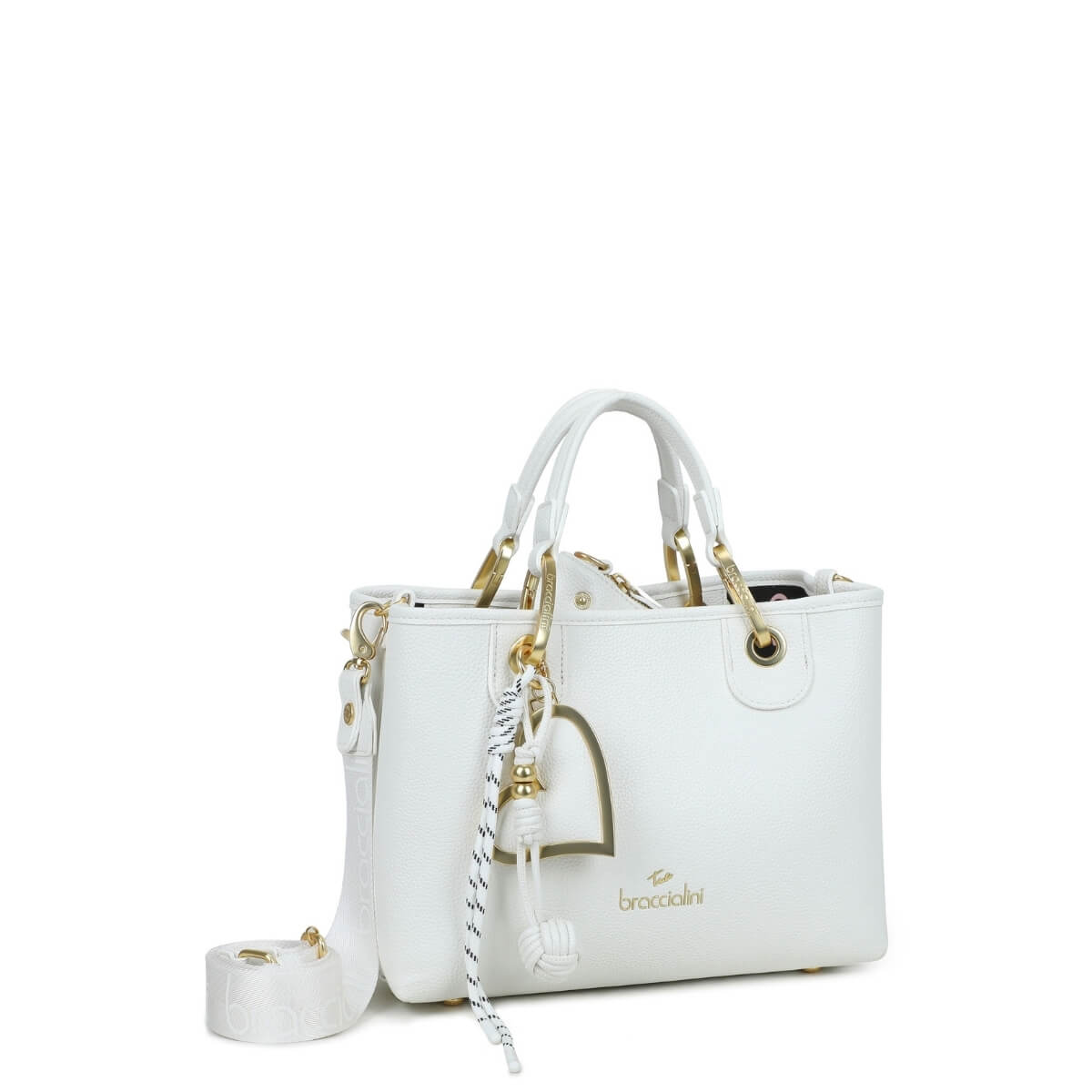 BRACCIALINI BORSA A MANO B18841 BIANCA