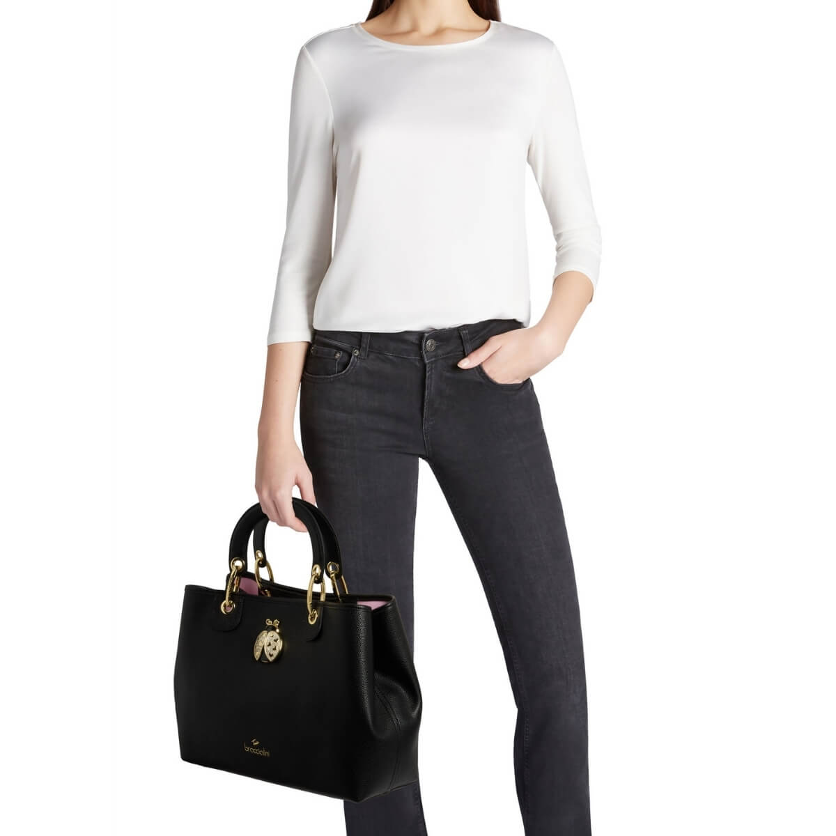 BRACCIALINI BORSA A MANO B18850 NERA