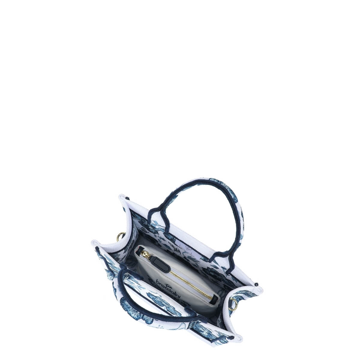 BRACCIALINI BORSA A MANO B18920 BLU E BIANCA