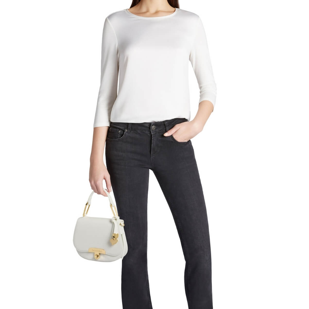 BRACCIALINI BORSA A MANO B19010 BIANCA