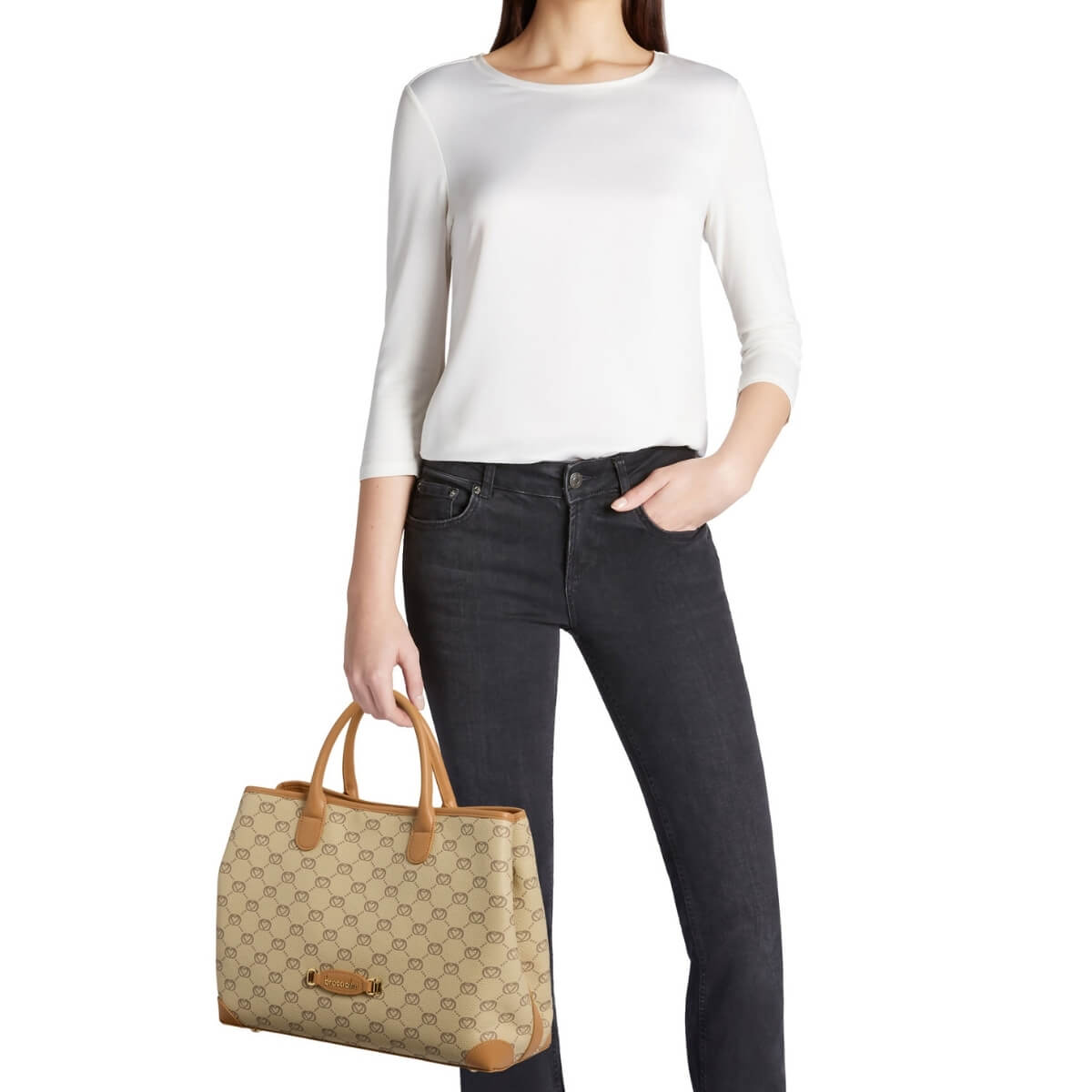 BRACCIALINI BORSA A MANO B19051 BEIGE