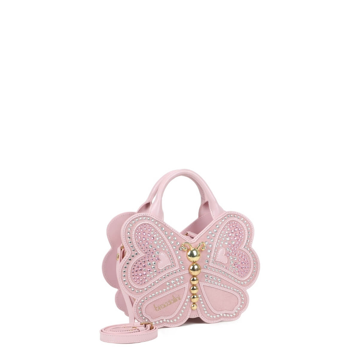 BRACCIALINI BORSA A MANO FARFALLA B19040 ROSA