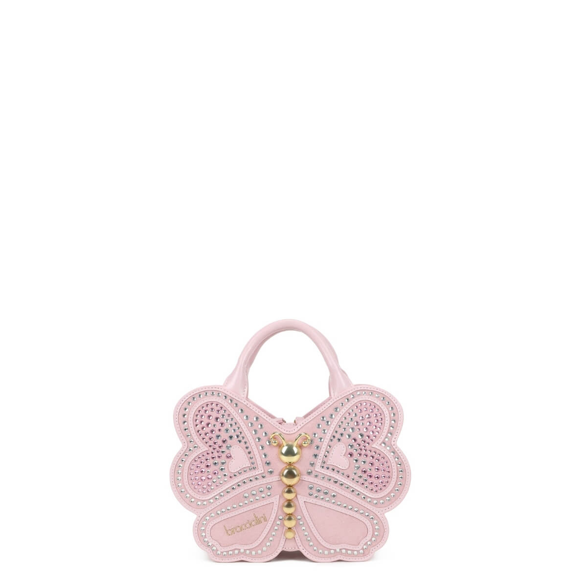 BRACCIALINI BORSA A MANO FARFALLA B19040 ROSA
