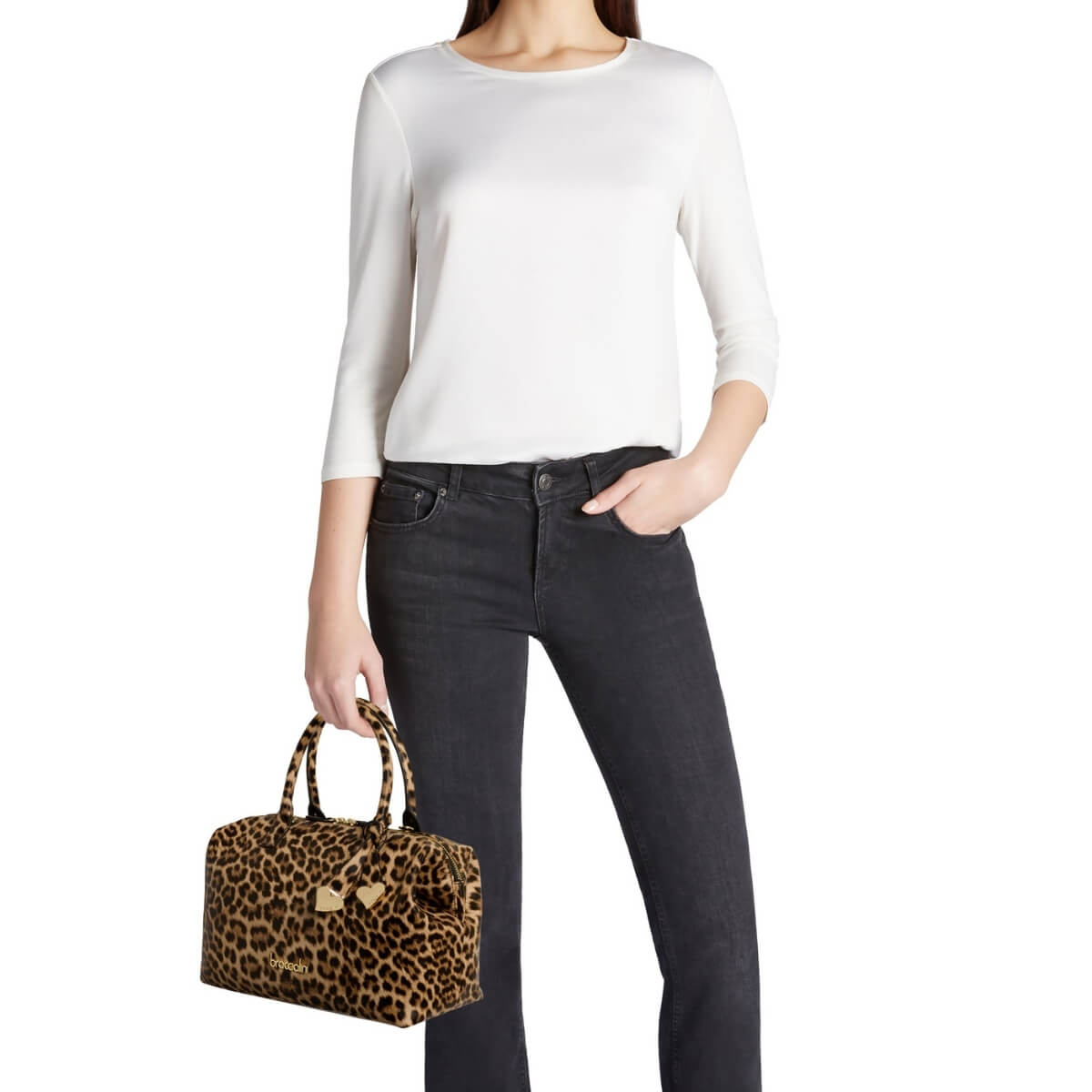 BRACCIALINI BORSA BAULETTO B19015 ANIMALIER