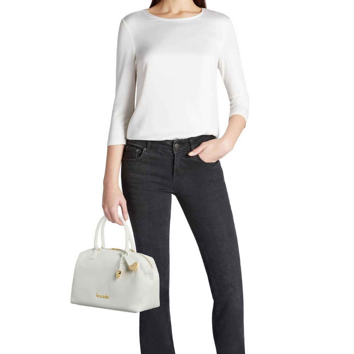 BRACCIALINI BORSA BAULETTO B19015 BIANCO
