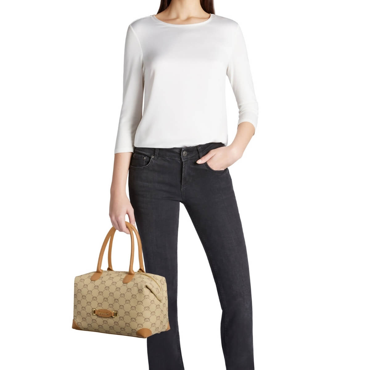 BRACCIALINI BORSA BAULETTO B19052 BEIGE