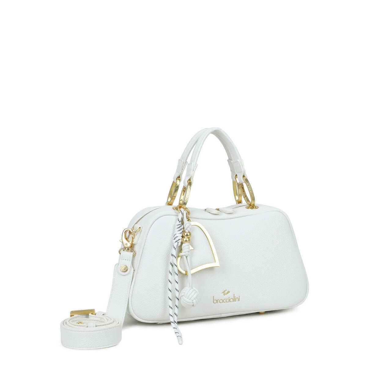 BRACCIALINI BORSA BAULETTO B19111 BIANCO