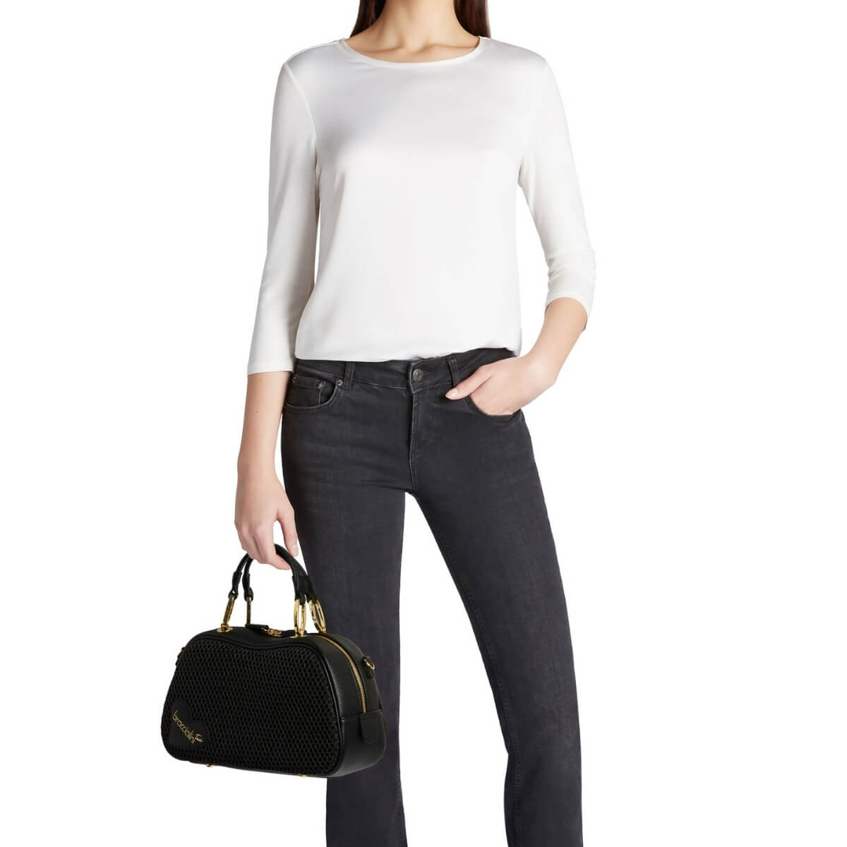 BRACCIALINI BORSA BAULETTO B19115 NERO