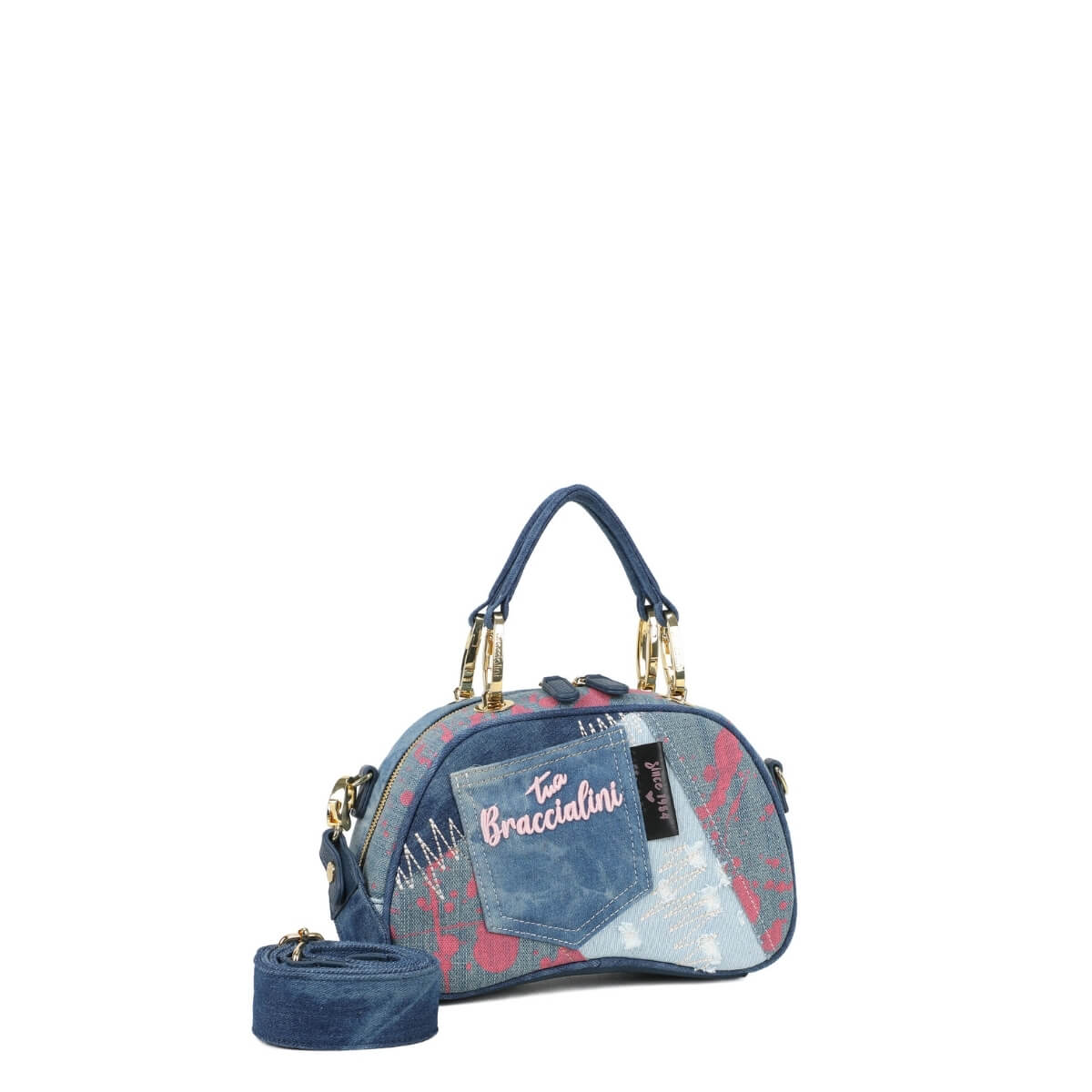 BRACCIALINI BORSA BAULETTO B19116 BLU