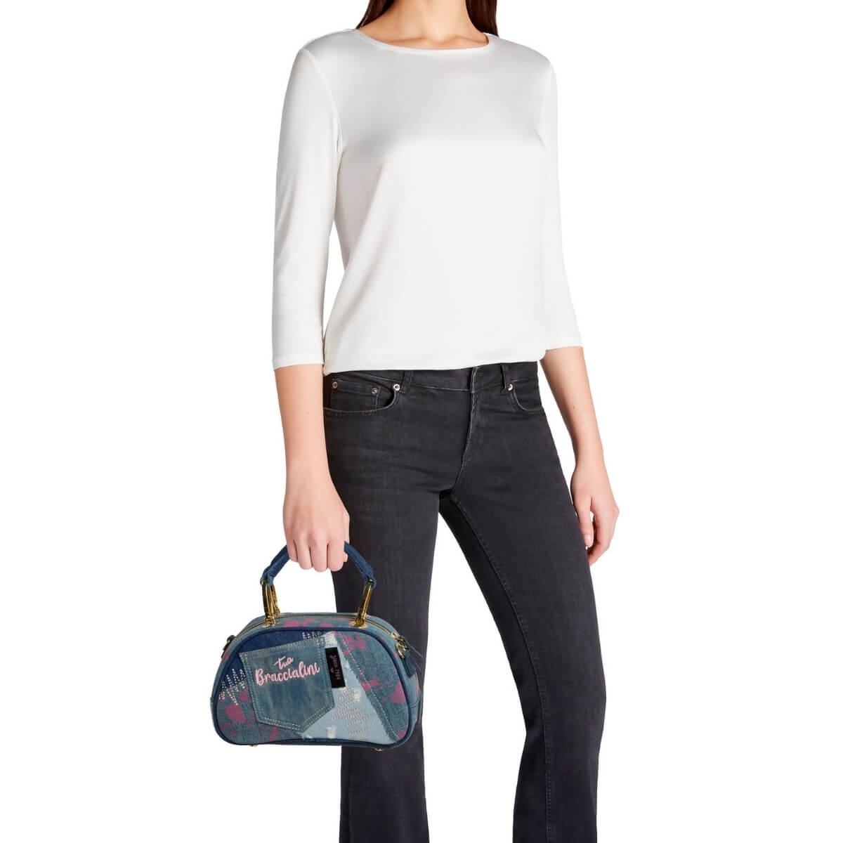 BRACCIALINI BORSA BAULETTO B19116 BLU