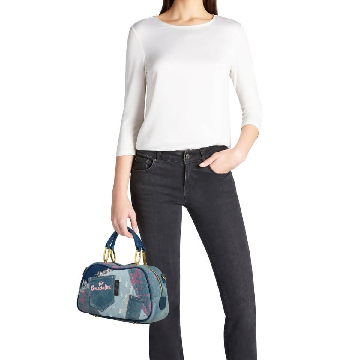 BRACCIALINI BORSA BAULETTO B19117 BLU