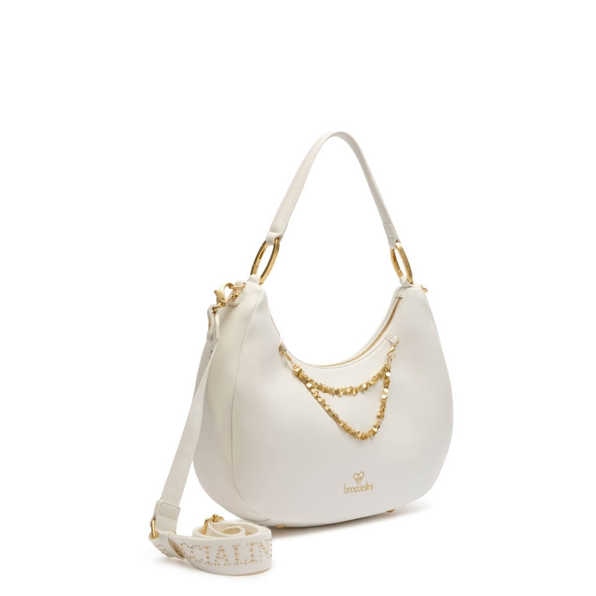 BRACCIALINI BORSA HOBO B18813 BIANCA