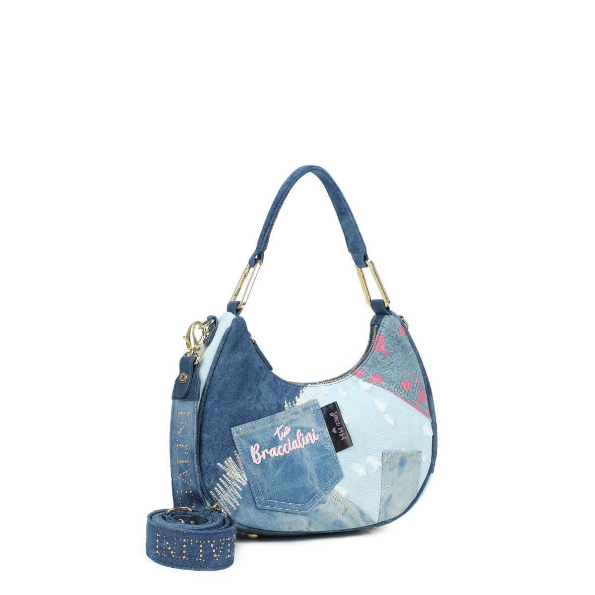 BRACCIALINI BORSA HOBO B18823 BLU