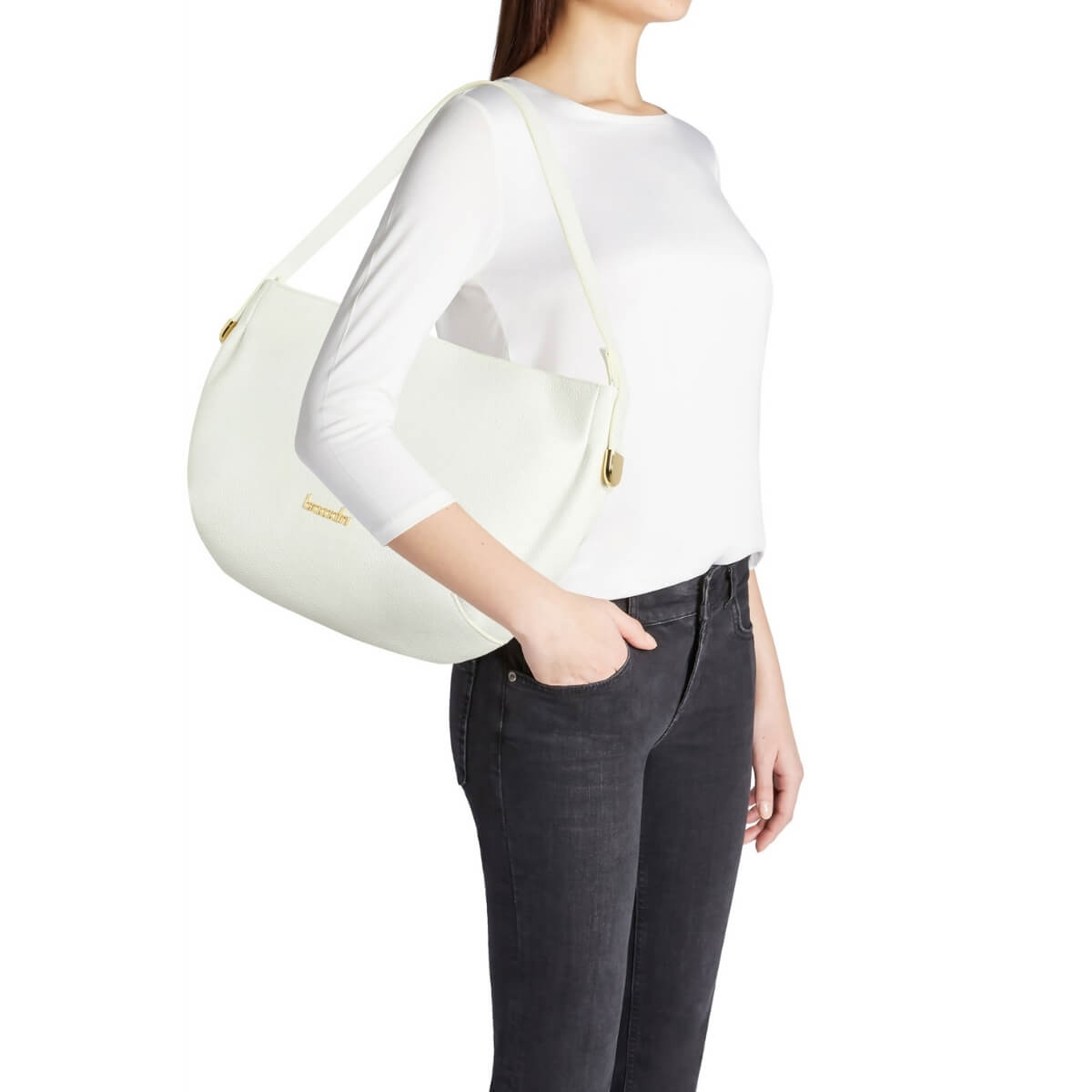 BRACCIALINI BORSA HOBO B19032 BIANCA