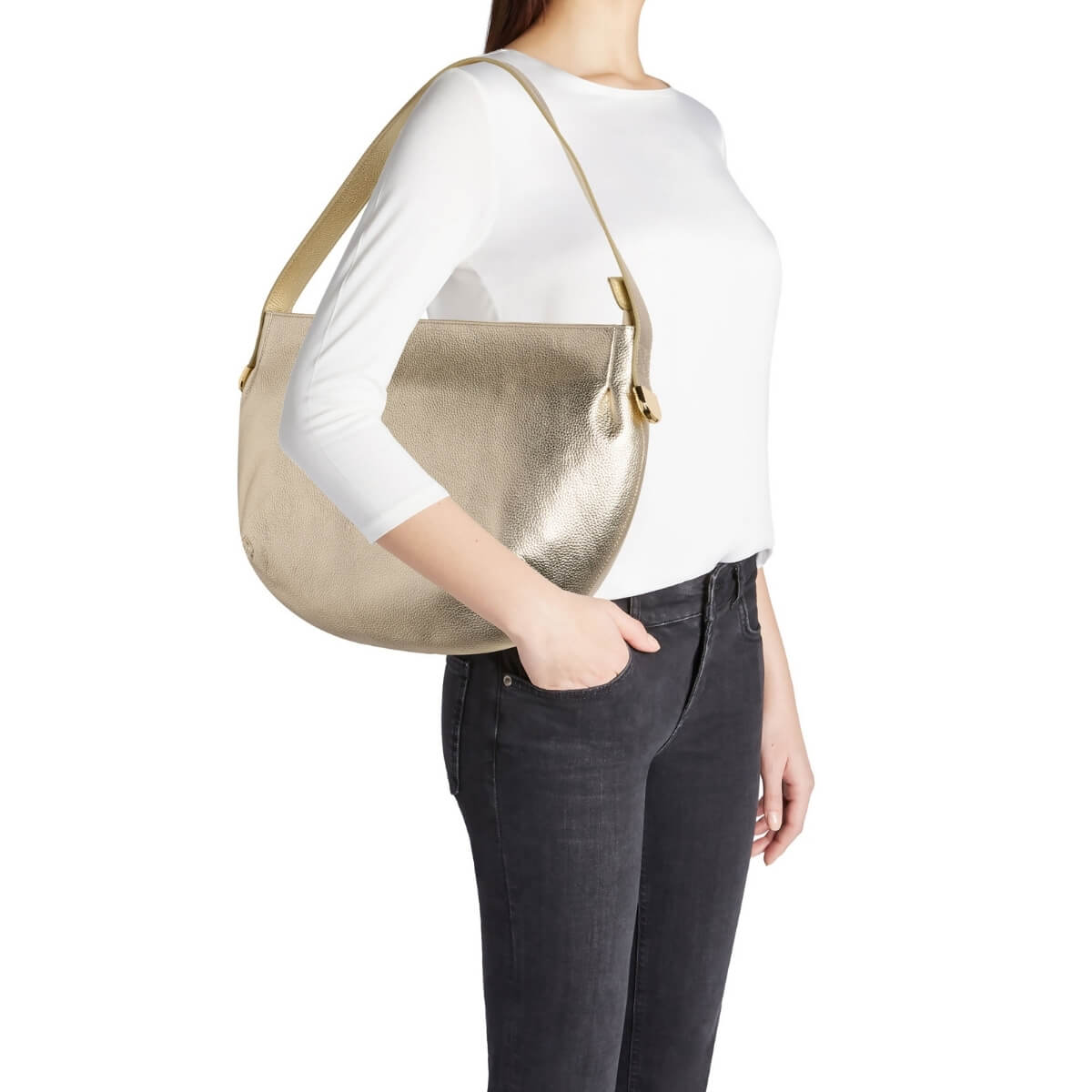 BRACCIALINI BORSA HOBO B19032 ORO