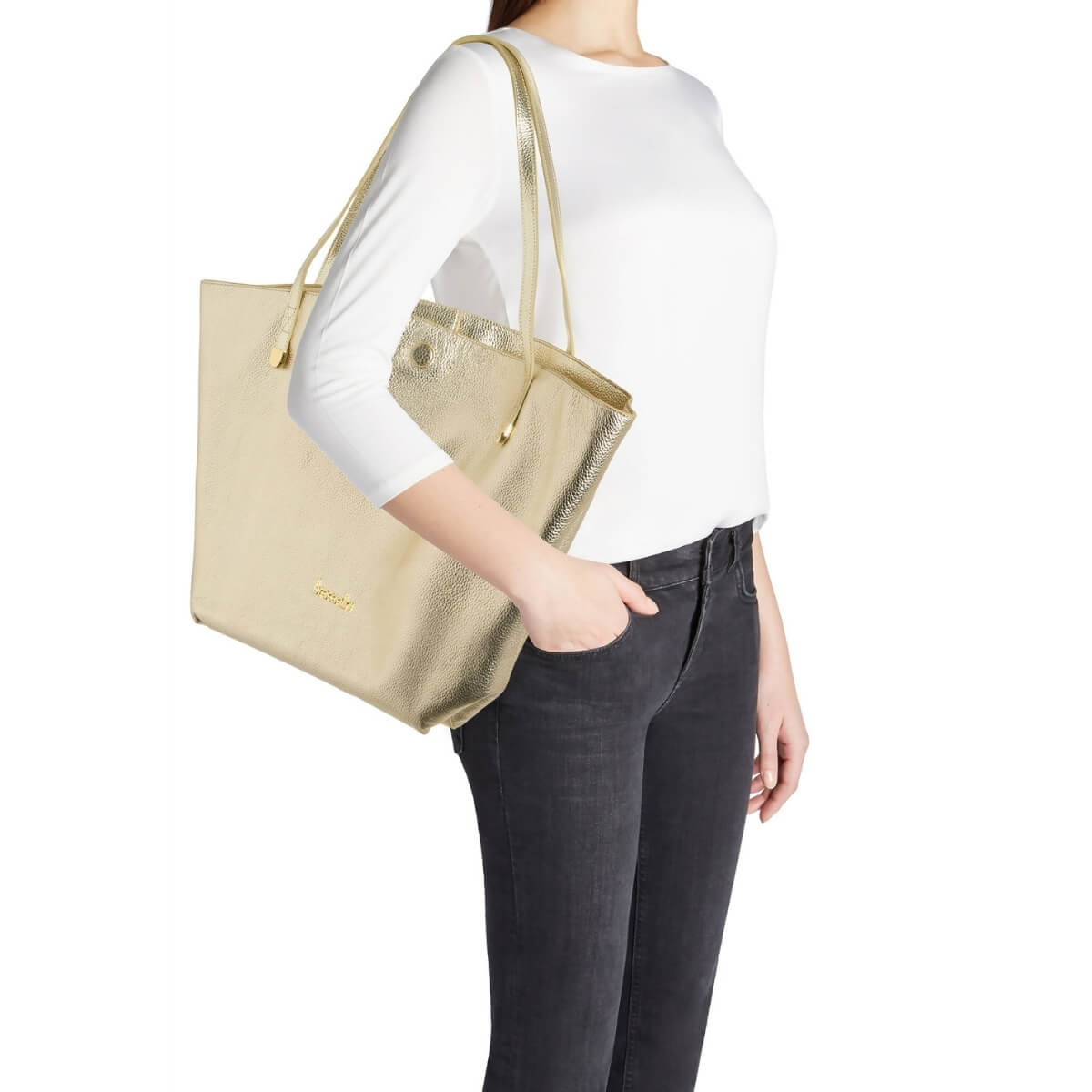 BRACCIALINI BORSA SHOPPER B19031 ORO
