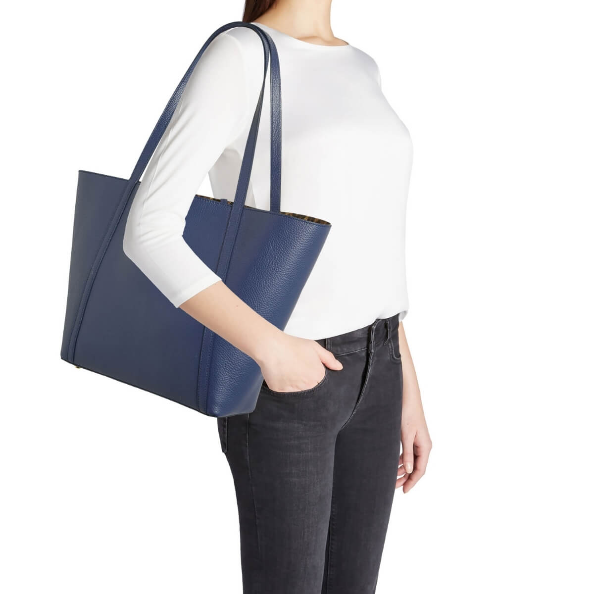 BRACCIALINI BORSA SHOPPER B19035 BLU