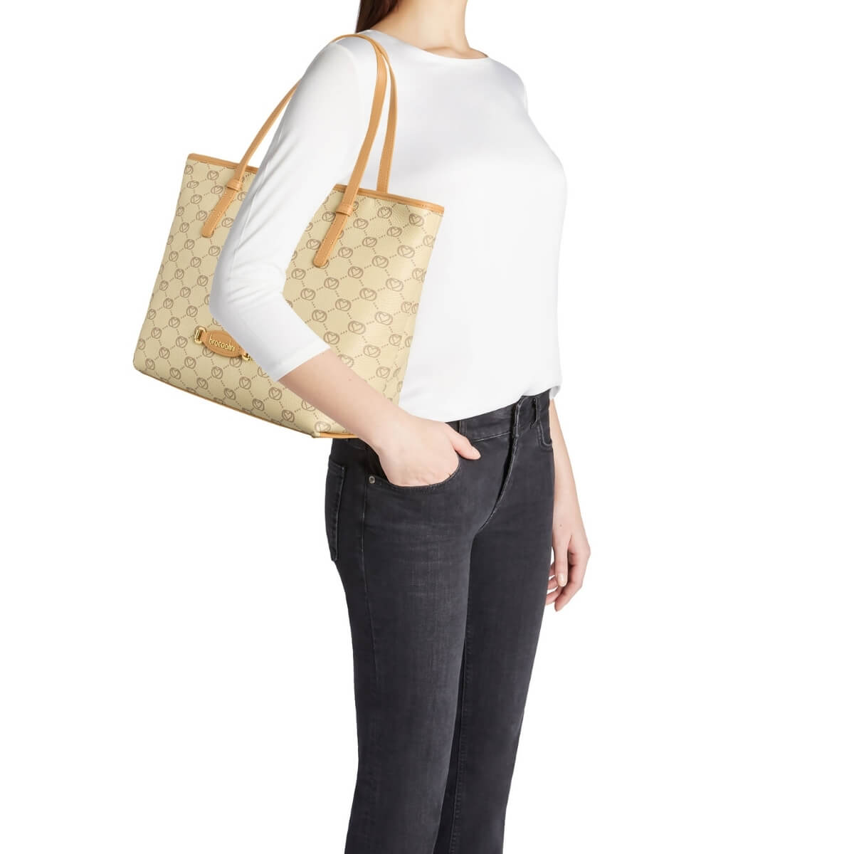 BRACCIALINI BORSA SHOPPER B19058 BEIGE