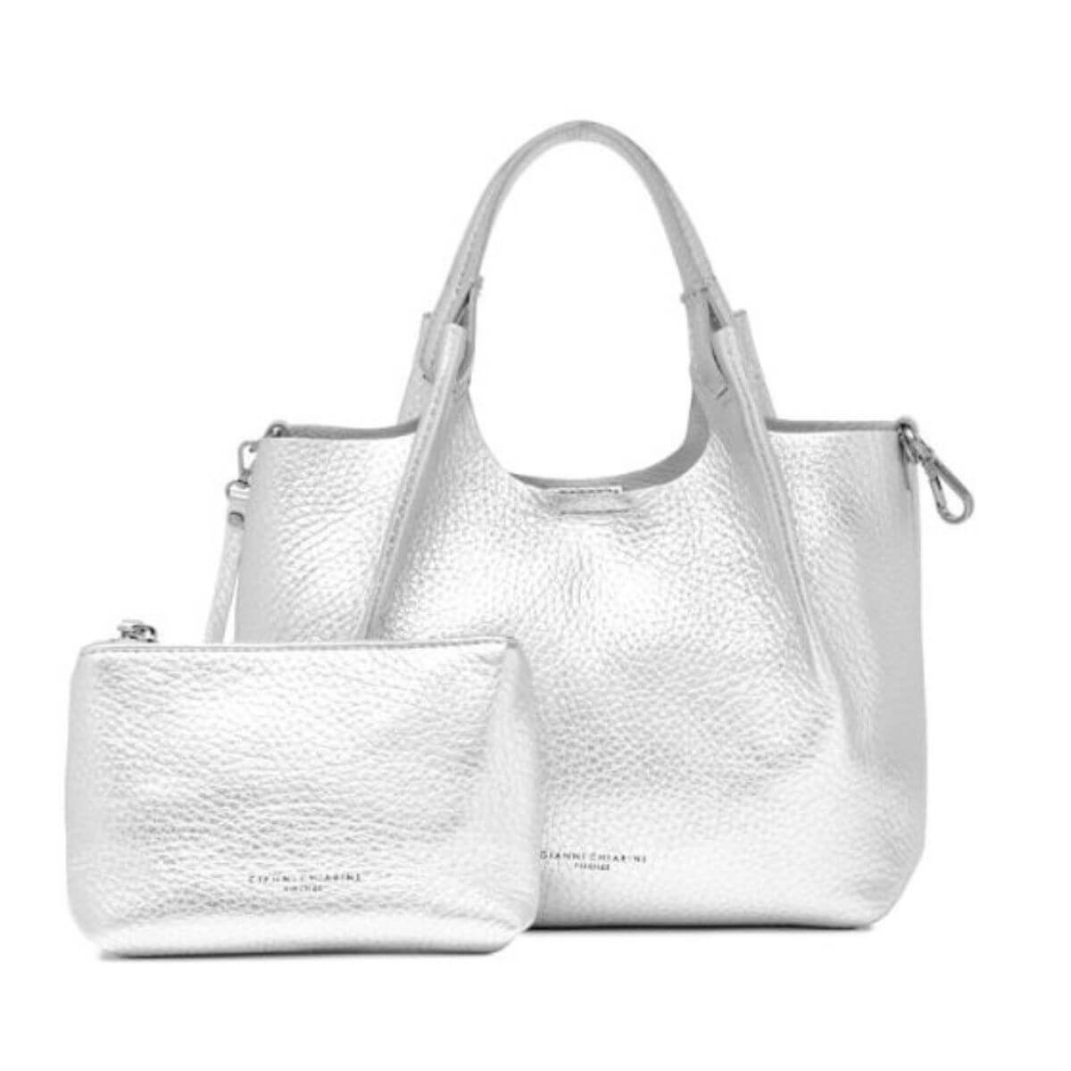 GIANNI CHIARINI BORSA DUA BS9719 ARGENTO