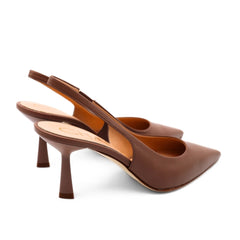 Slingback CHANTAL 1962 SLINGBACK 3006 NOCE in pelle Made in Italy 