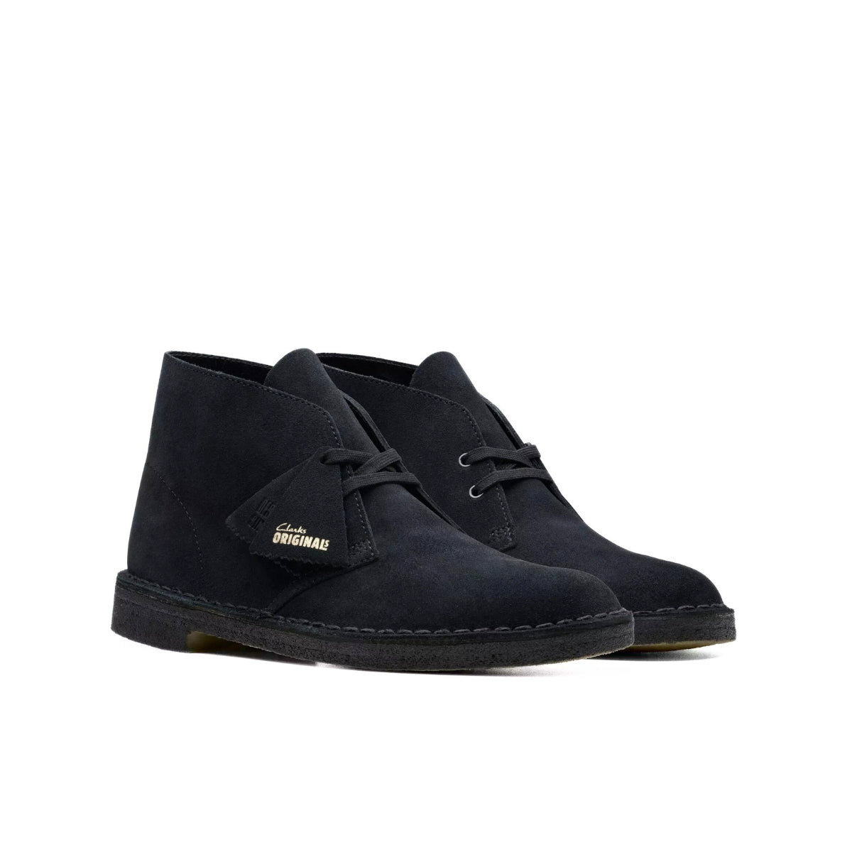 Desert Boot Clarks Originals in camoscio blu navy con suola crepe.