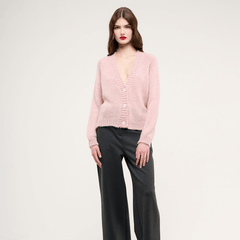CROCHÈ CARDIGAN CR09344 ROSA