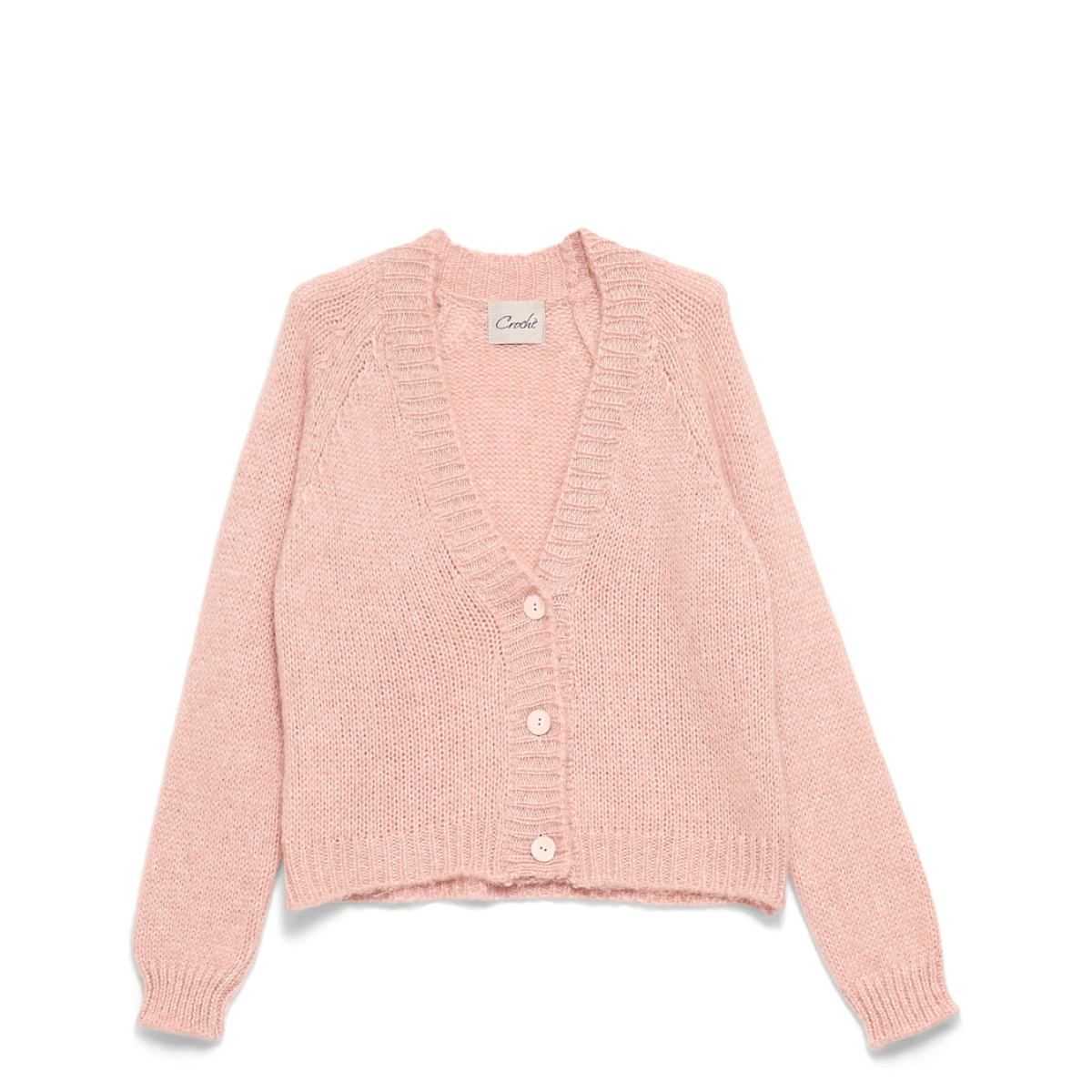 CROCHÈ CARDIGAN CR09344 ROSA