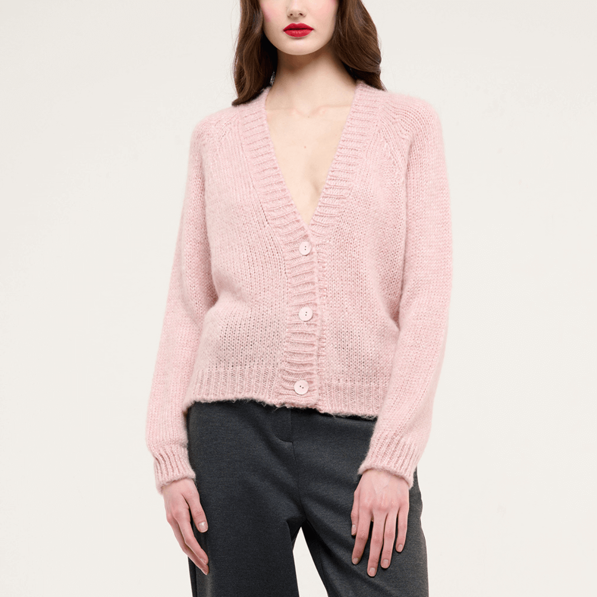 CROCHÈ CARDIGAN CR09344 ROSA