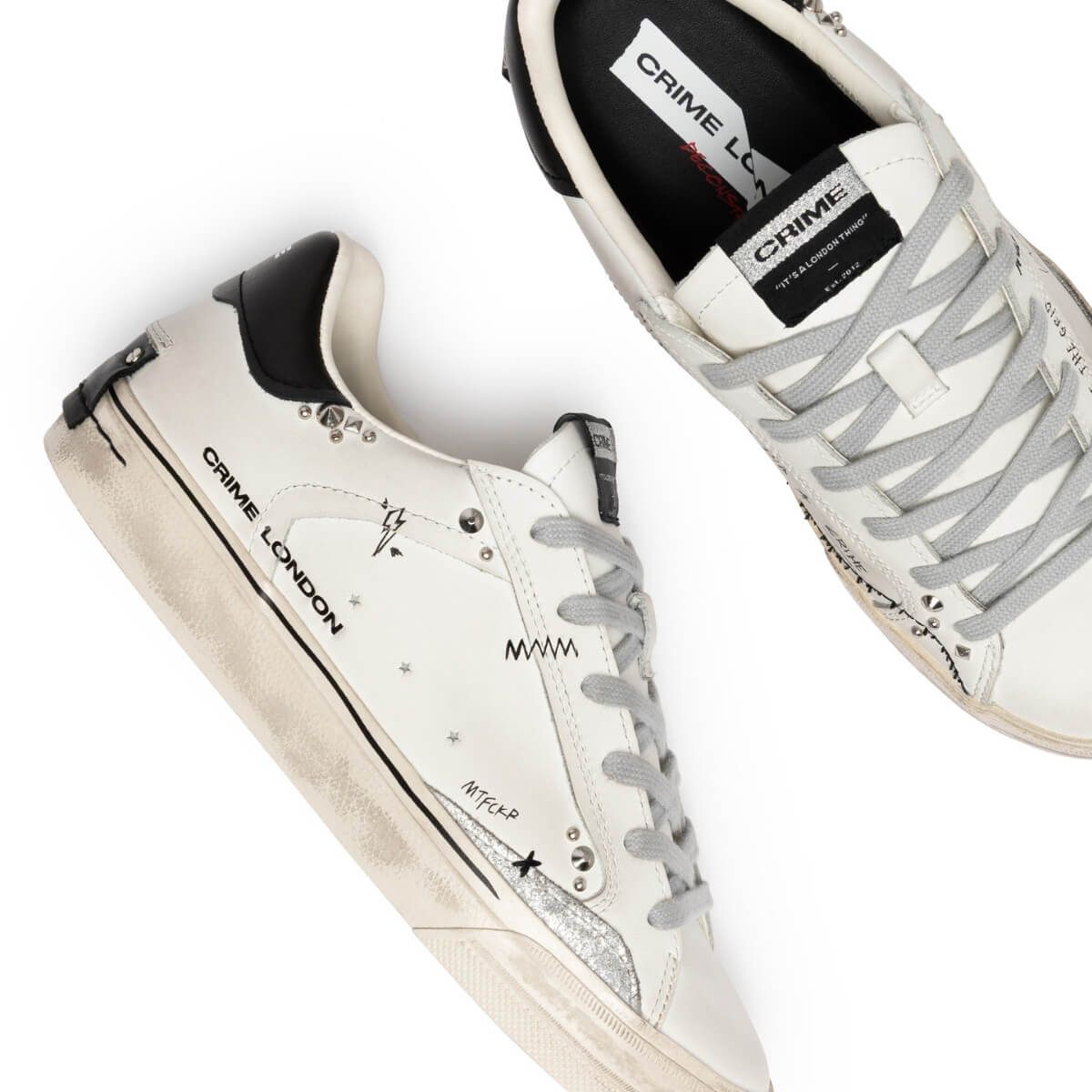 CRIME LONDON DECONSTRUCTED SNEAKERS 23072 10 BORCHIE