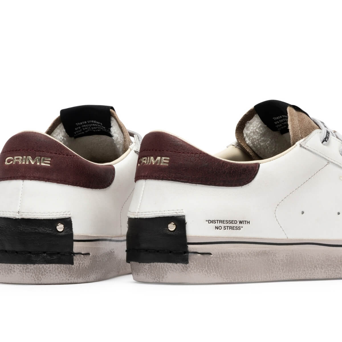 CRIME LONDON DISTRESSED 2.0 SNEAKERS 10051 10 BIANCO
