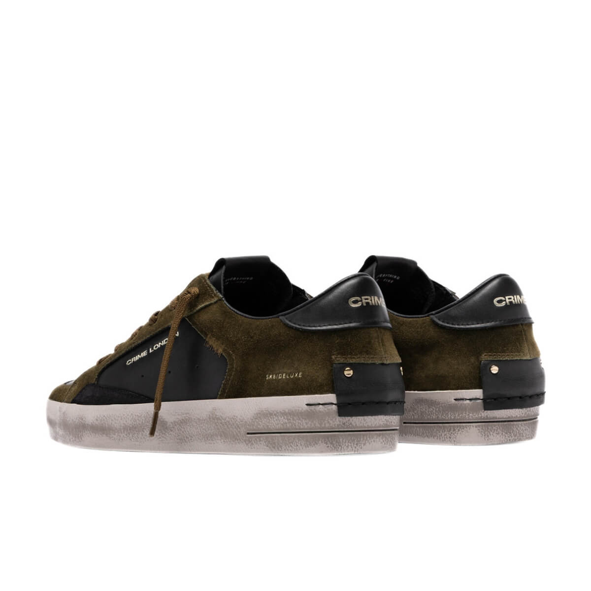 CRIME LONDON SK8 DELUXE SNEAKERS 10107 80 NERO VERDE