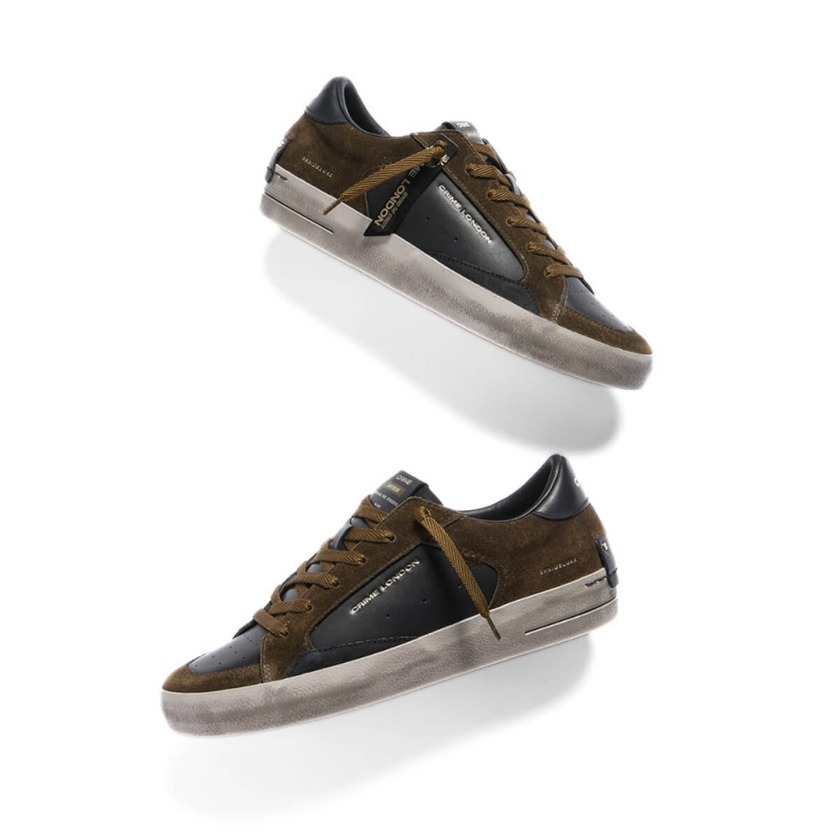CRIME LONDON SK8 DELUXE SNEAKERS 10107 80 NERO VERDE