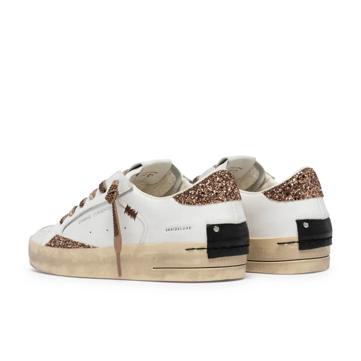 CRIME LONDON SK8 DELUXE SNEAKERS 23104 10 GLITTER