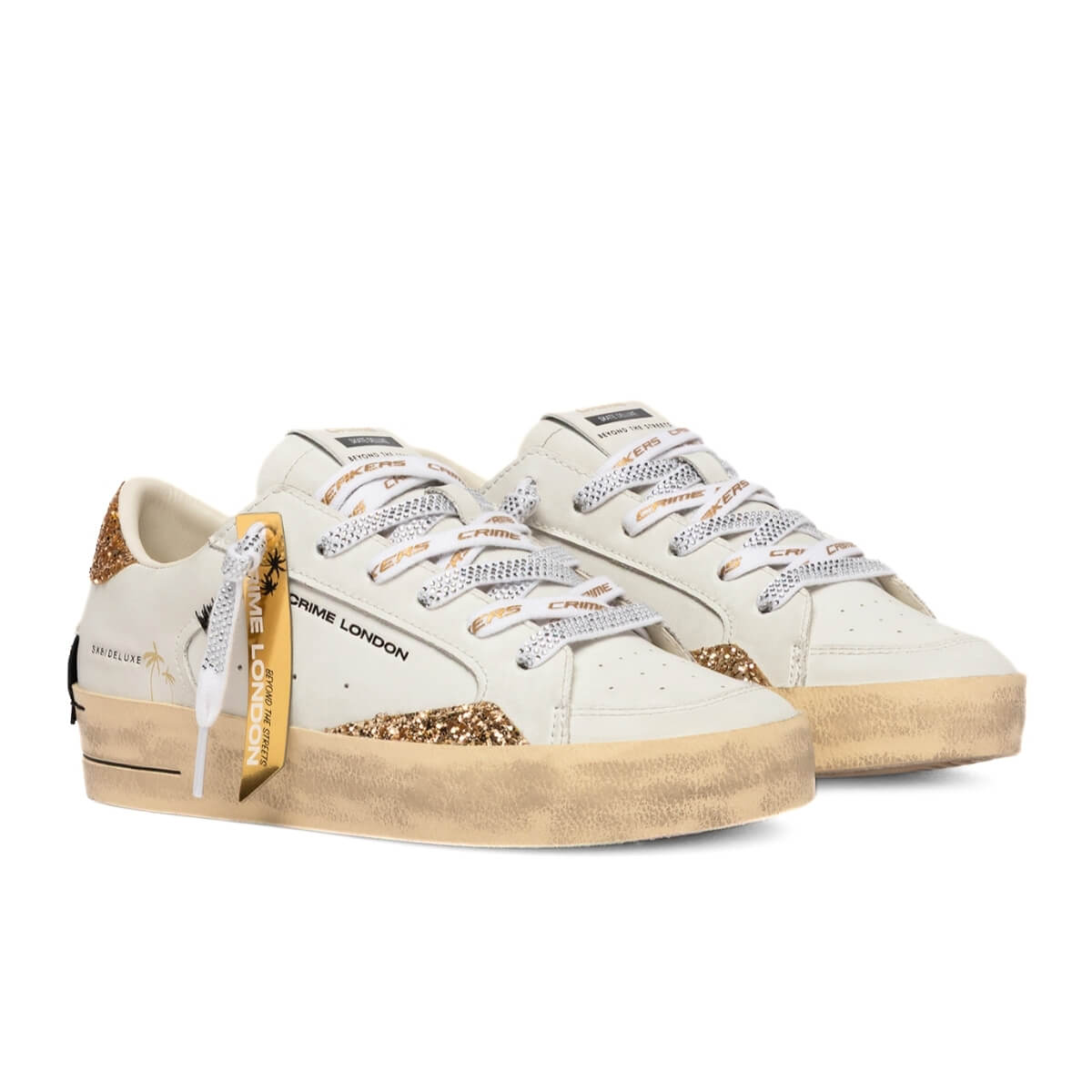 CRIME LONDON SK8 SNEAKERS 29102 10 BIANCO