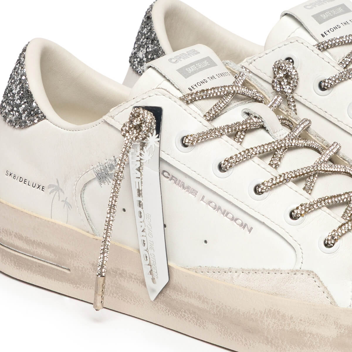 CRIME LONDON SK8 SNEAKERS 29111 10 BIANCO