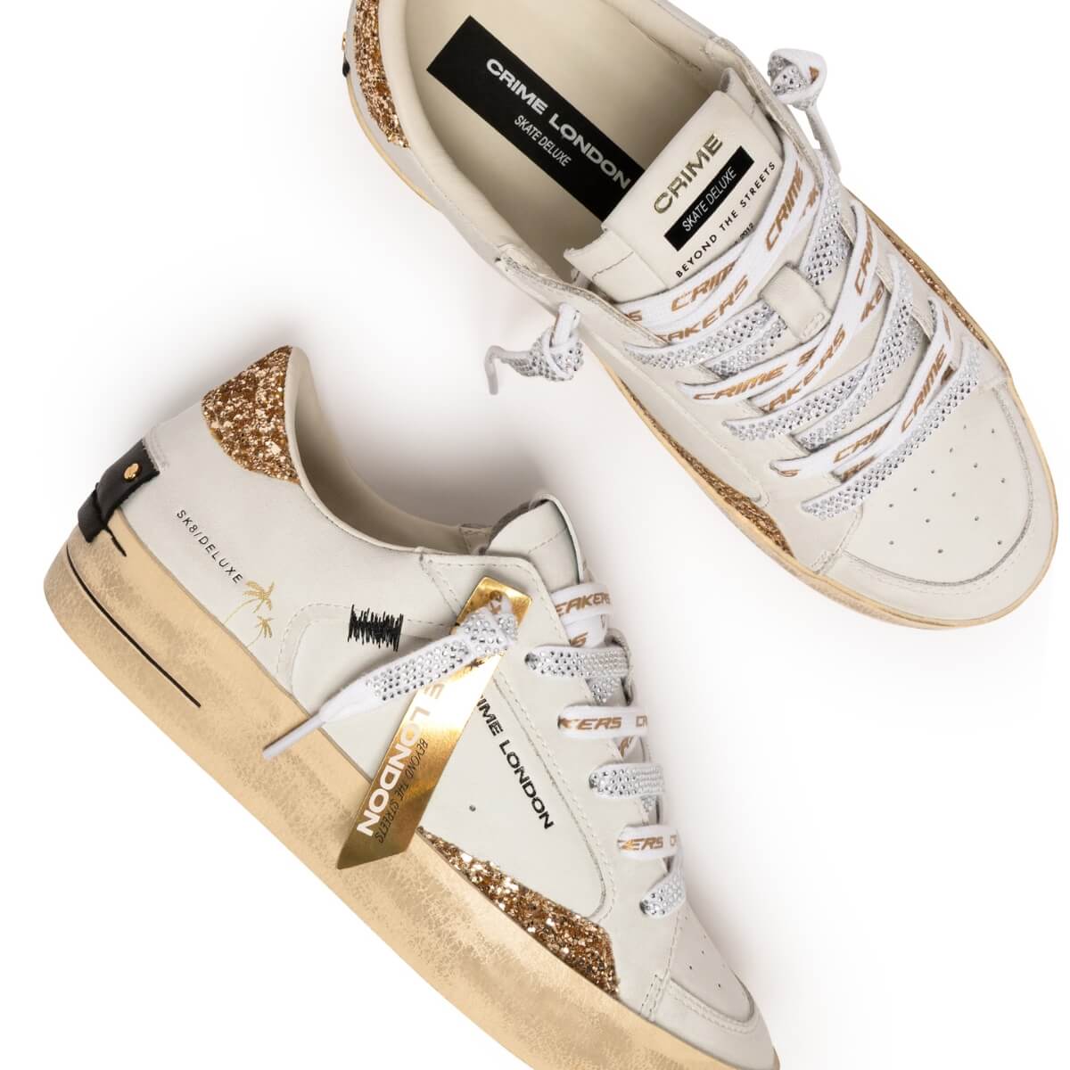 CRIME LONDON SK8 SNEAKERS 29102 10 BIANCO
