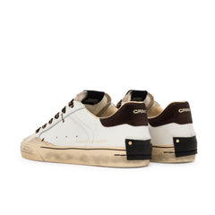 CRIME LONDON SNEAKERS DECONSTRUCTED 23071 10 BIANCO LEOPARD