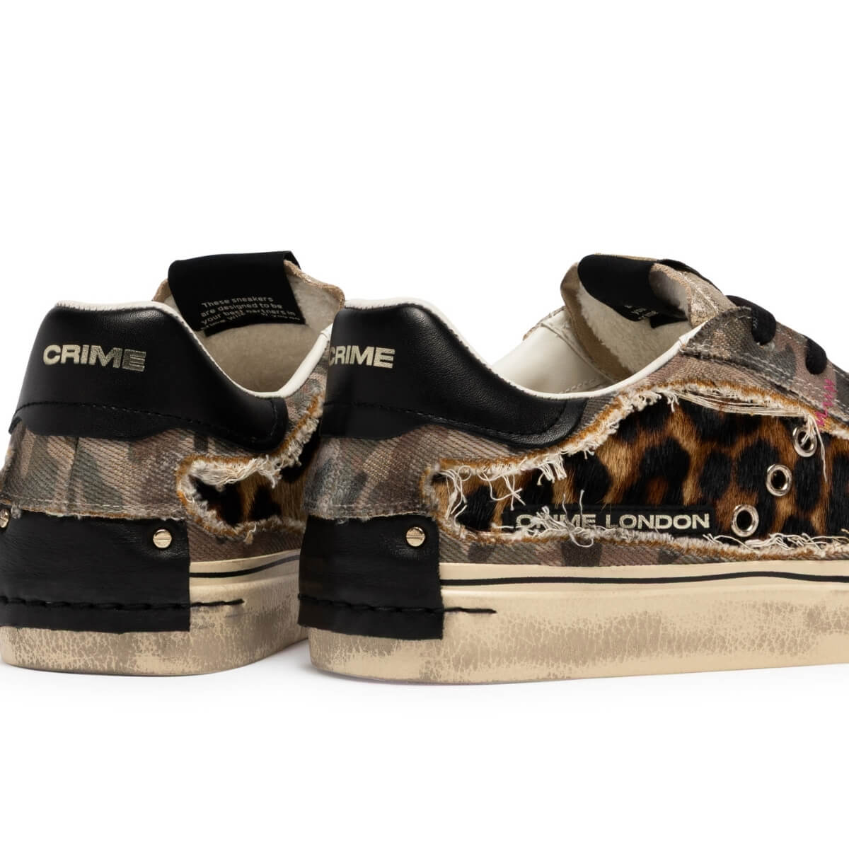 CRIME LONDON SNEAKERS DECONSTRUCTED 23076 68 ANIMALIER